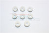 Traxxas E-Revo Brushless Edition Polyoxymethylene POM Front And Rear Cupped Seat Ball Threaded Collars With Rubber "O" Ring - 8Pcs Set White