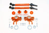 Traxxas E-Revo Brushless (56087-1) Aluminum Upgrade Set (CVD, Front/Rear Knuckle Arms, Wheel Hex Claw + Wheel Lock) - 6Pc Set Orange