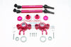 Traxxas E-Revo Brushless (56087-1) Aluminum Upgrade Set (CVD, Front/Rear Knuckle Arms, Wheel Hex Claw + Wheel Lock) - 6Pc Set Red