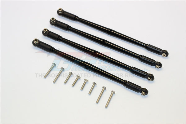 Traxxas E-Revo Brushless / Summit / Revo / Revo 3.3 Aluminum Front Steering And Rear Supporting Links - 4Pcs Set Black