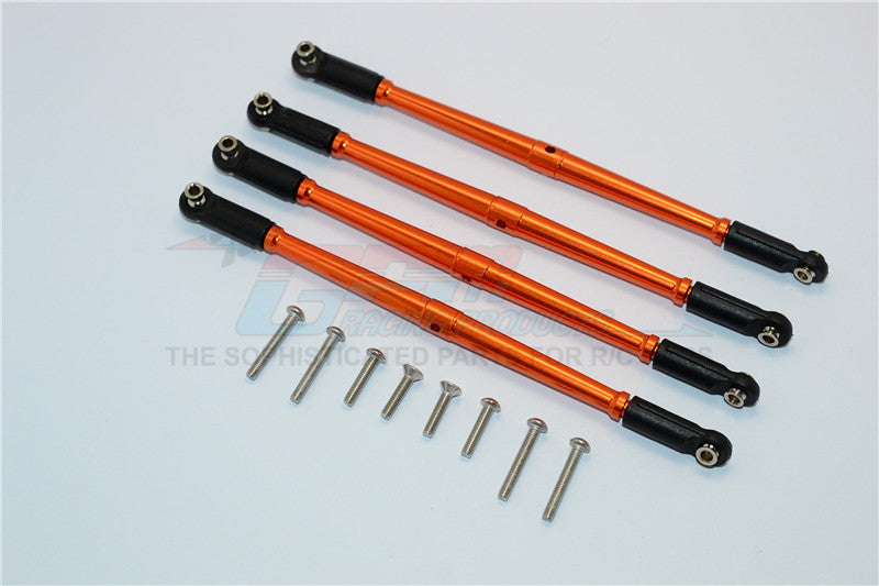 Traxxas E-Revo Brushless / Summit / Revo / Revo 3.3 Aluminum Front Steering And Rear Supporting Links - 4Pcs Set Orange