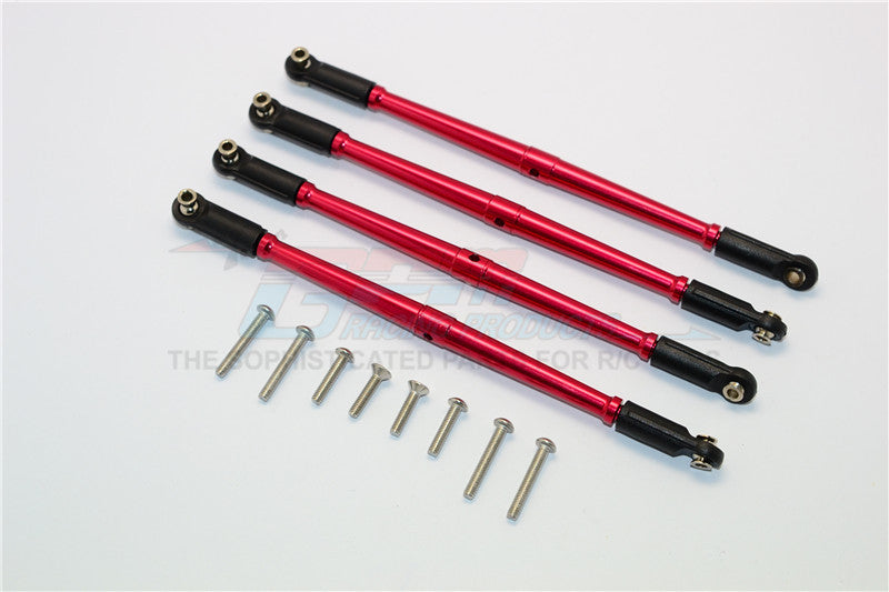 Traxxas E-Revo Brushless / Summit / Revo / Revo 3.3 Aluminum Front Steering And Rear Supporting Links - 4Pcs Set Red