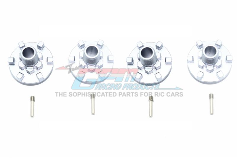 Traxxas E-Revo 2.0 VXL Brushless (86086-4) Aluminum Wheel Hex Claw - 4Pc Set Gray Silver