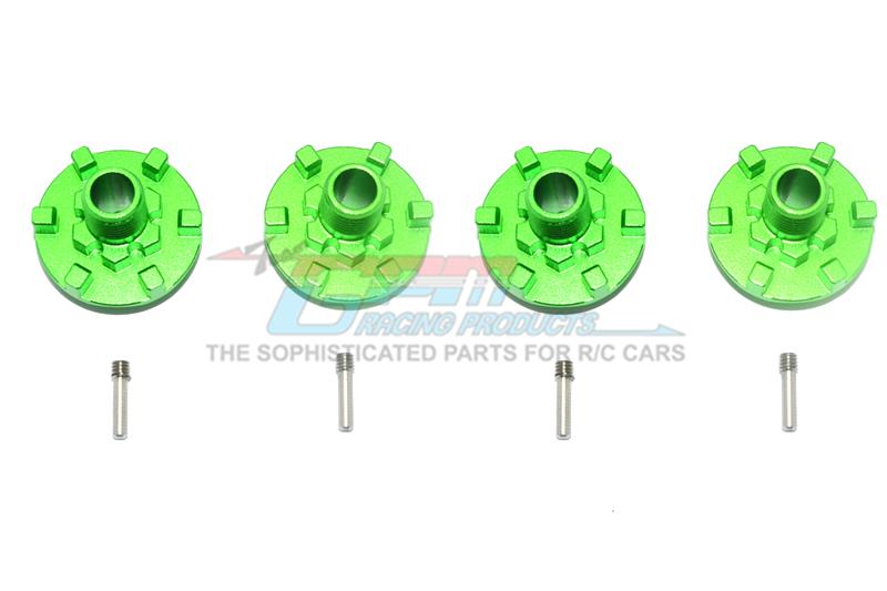 Traxxas E-Revo 2.0 VXL Brushless (86086-4) Aluminum Wheel Hex Claw - 4Pc Set Green