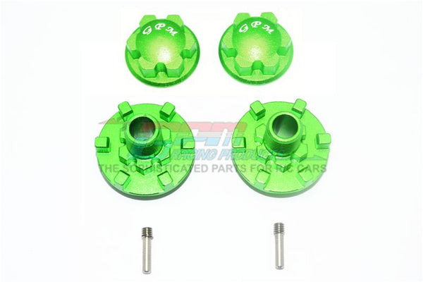 Traxxas E-Revo 2.0 VXL Brushless (86086-4) Aluminum Wheel Hex Claw + Wheel Lock - 4Pc Set Green