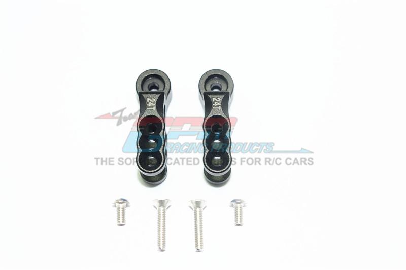 Traxxas E-Revo VXL 2.0 / E-Revo Brushless Aluminum 24T Servo Horn - 1Pr Set Black