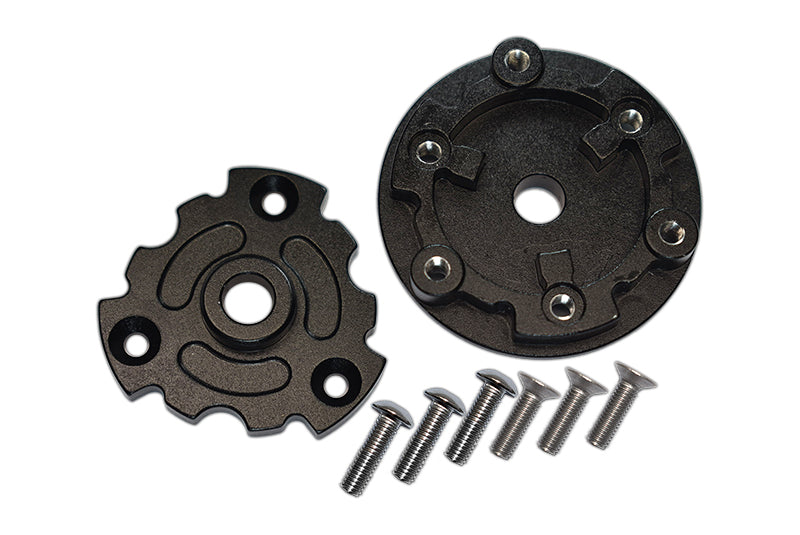 Aluminum Trasmission Cush Drive Housing For Traxxas 1:10 E-Revo 2.0 VXL Brushless 86086-4 / 1:5 X Maxx 8S Monster Truck 77086-4 - 1 Set Black