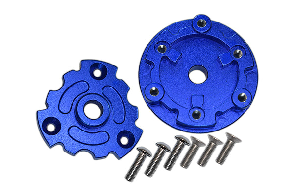 Aluminum Trasmission Cush Drive Housing For Traxxas 1:10 E-Revo 2.0 VXL Brushless 86086-4 / 1:5 X Maxx 8S Monster Truck 77086-4 - 1 Set Blue