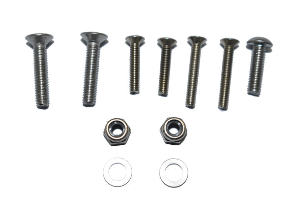 Stainless Steel Screw Shaft For GPM Optional Aluminum Rear Adjustable Wheelie Item# ER2040R For 1/10 Traxxas E-Revo VXL 2.0 (86086-4), E-Revo Brushless (56087-1) - 11Pc Set