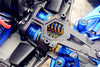 Traxxas E-Revo VXL 2.0 / E-Revo Brushless / Revo Aluminum Front Or Rear Adjustable Shocks - 6Pc Set Blue