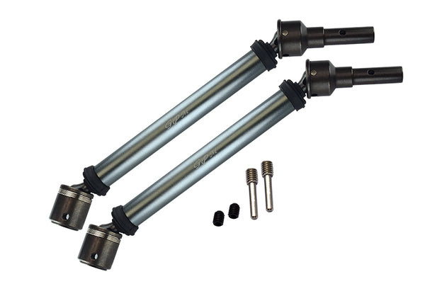 Traxxas E-Revo 2.0 VXL Brushless (86086-4) Aluminum Body & Steel Joint Adjustable Front / Rear CVD Shaft - 1Pr Set Gray Silver