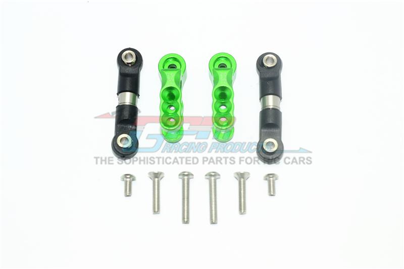 Traxxas E-Revo VXL 2.0 / E-Revo Brushless Aluminum 23T Servo Horn With Stainless Steel Adjustable Tie Rods - 10Pc Set Green