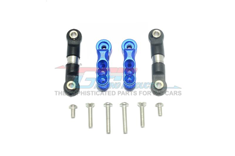 Traxxas E-Revo VXL 2.0 / E-Revo Brushless Aluminum 24T Servo Horn With Stainless Steel Adjustable Tie Rods - 4Pc Set Blue