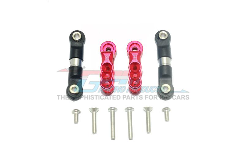 Traxxas E-Revo VXL 2.0 / E-Revo Brushless Aluminum 24T Servo Horn With Stainless Steel Adjustable Tie Rods - 4Pc Set Red