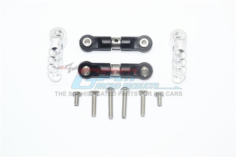 Traxxas E-Revo 2.0 VXL Brushless (86086-4) Aluminum Servo Horn With Stainless Steel Adjustable Steering Link - 4Pc Set Silver