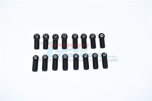 Plastic Ball Ends For GPM Optional Tie Rods Item# Er2160S For Traxxas E-Revo VXL 2.0 / E-Revo Brushless - 16Pc Set Black