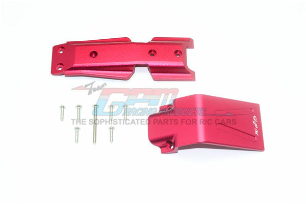 Traxxas E-Revo 2.0 VXL Brushless (86086-4) Aluminum Front Skid Plate - 2Pc Set Red