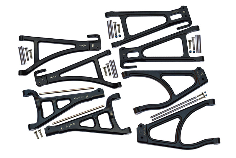GPM Aluminum 3D Skid Plate For Traxxas E-Revo 2.0 VXL – Middle Chassis Guard, Black (Fits 86086-4)