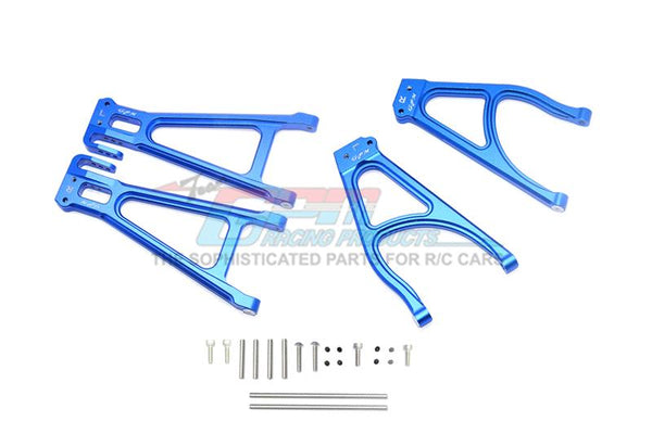 Traxxas E-Revo 2.0 VXL Brushless (86086-4) Aluminum Rear Suspension Arm Set (Upper+Lower) - 4Pc Set Blue