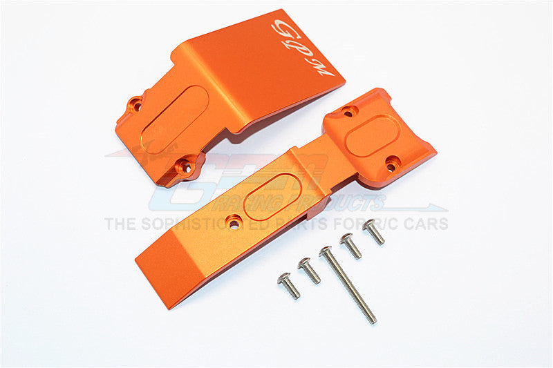 Traxxas E-Revo Brushless Edition Aluminum Front Skid Plate - 2Pcs Set Orange
