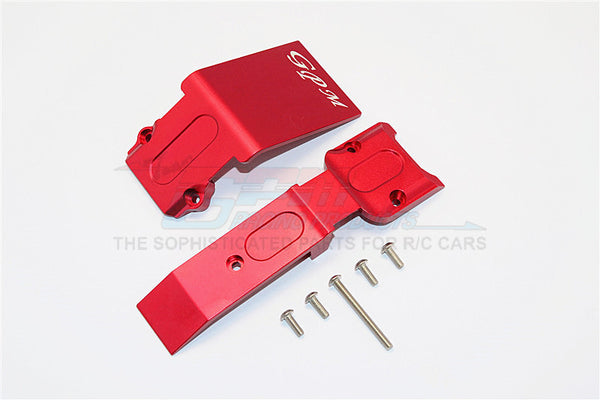 Traxxas E-Revo Brushless Edition Aluminum Front Skid Plate - 2Pcs Set Red