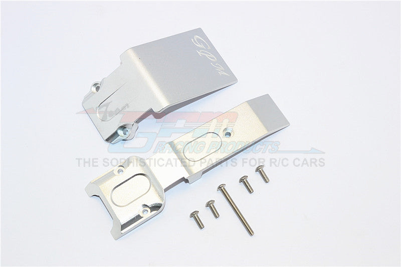 Traxxas E-Revo Brushless Edition Aluminum Front Skid Plate - 2Pcs Set Silver