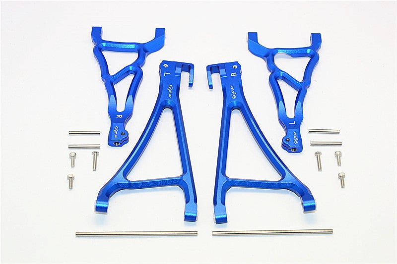 Traxxas E-Revo Brushless Edition Aluminum Front Upper & Lower Suspension Arm - 4Pcs Set Blue