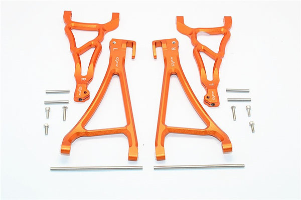 Traxxas E-Revo Brushless Edition Aluminum Front Upper & Lower Suspension Arm - 4Pcs Set Orange