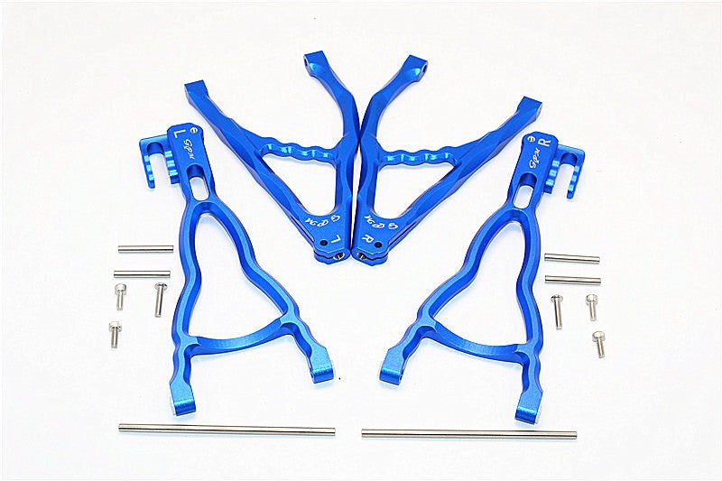 Traxxas E-Revo Brushless Edition Aluminum Rear Upper & Lower Suspension Arm - 4Pcs Set Blue
