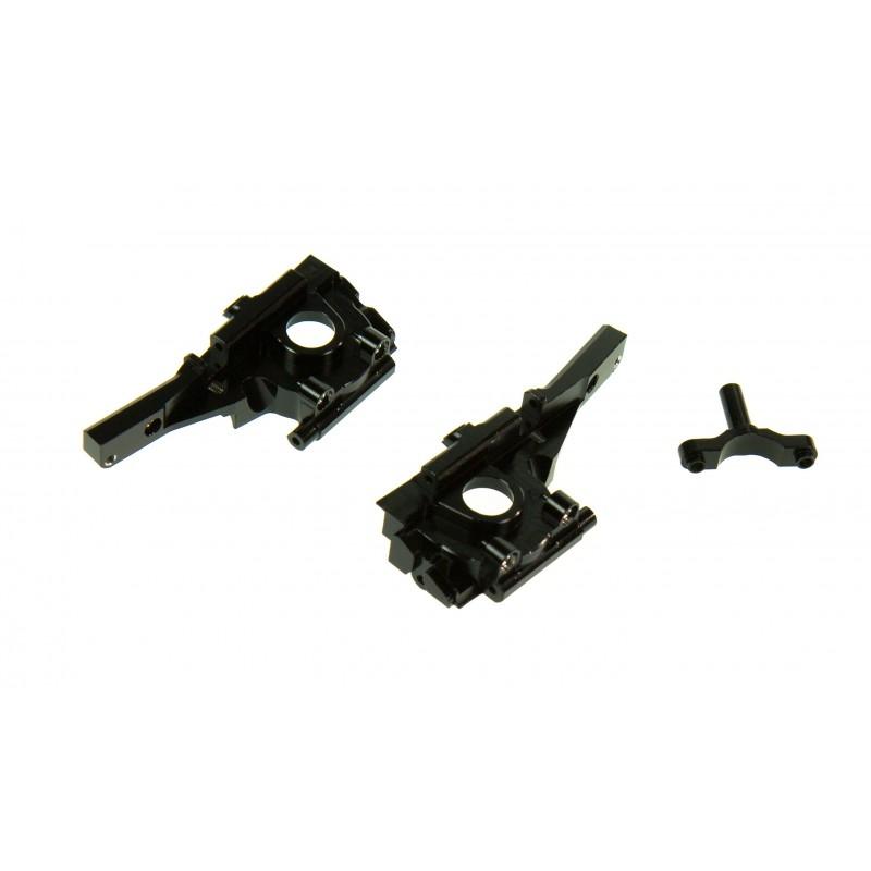 Traxxas 1/16 Mini E-Revo Aluminum Front Gear Box - 3Pc Set Black