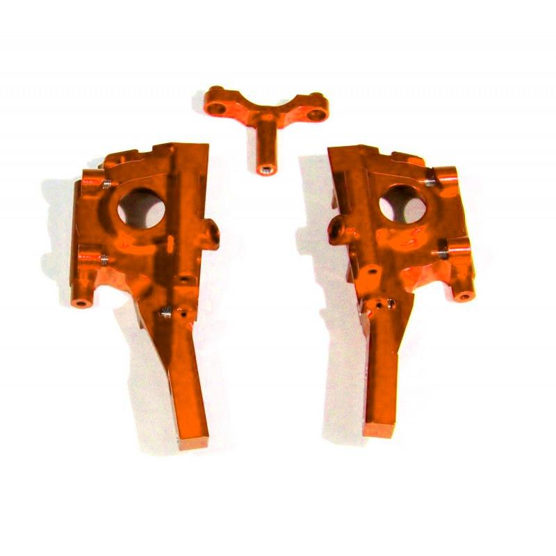 Traxxas 1/16 Mini E-Revo Aluminum Front Gear Box - 3Pc Set Orange