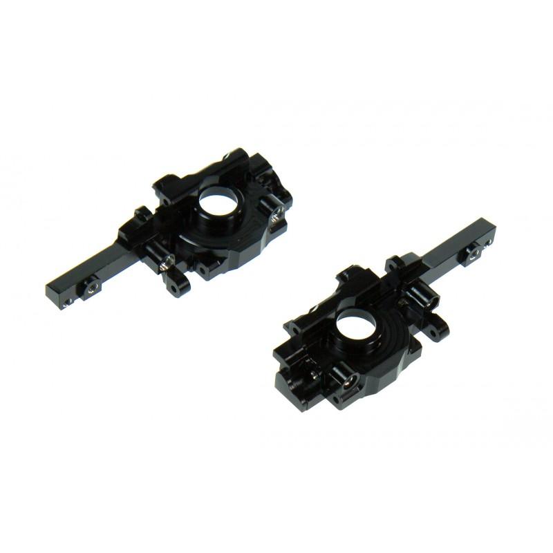 Traxxas 1/16 Mini E-Revo Aluminum Rear Gear Box - 2Pc Set Black