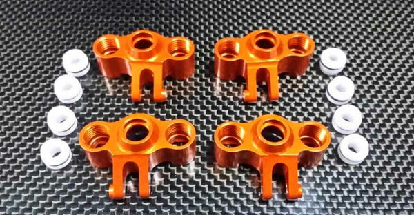 Traxxas 1/16 Mini E-Revo, Mini Slash, Mini Summit Aluminum Front+Rear Knuckle Arms - 2Prs Set Orange