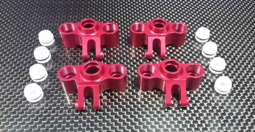 Traxxas 1/16 Mini E-Revo, Mini Slash, Mini Summit Aluminum Front+Rear Knuckle Arms - 2 Prs Set Red
