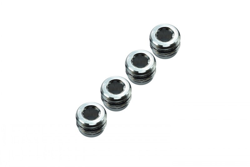 Traxxas 1/16 Mini E-Revo Aluminum Collars With Sealing Rubber Washers For ERV021 - 4 Pcs Set Silver