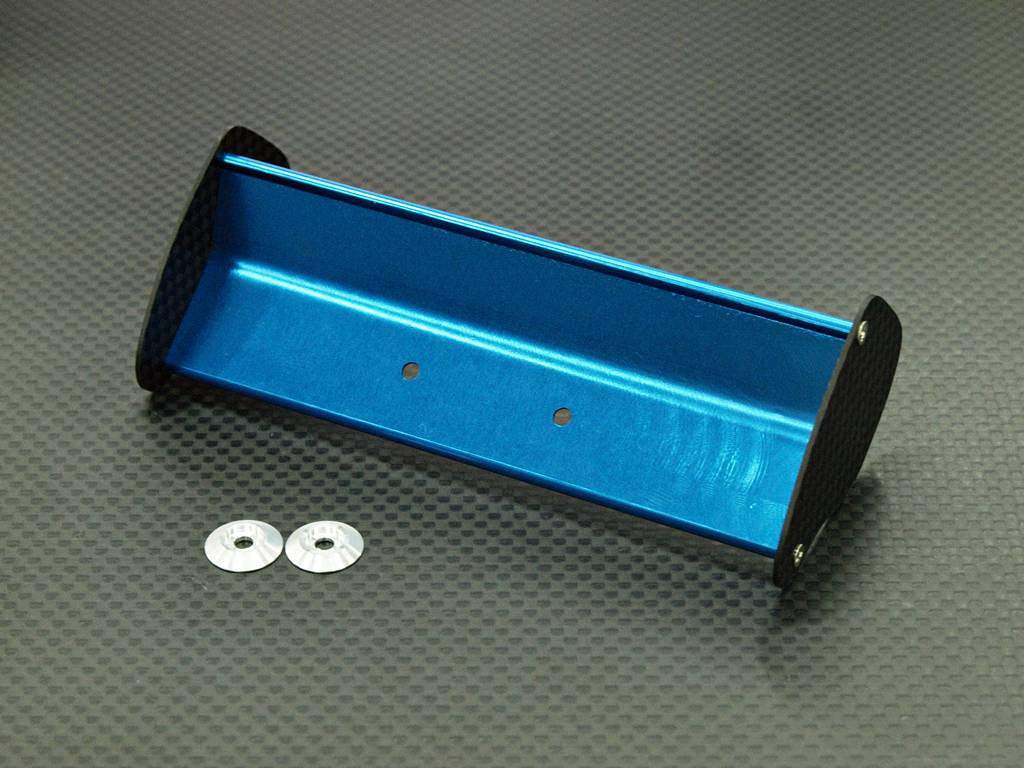 Traxxas 1/16 Mini E-Revo Aluminum Rear Wing With Graphite Plate - 1Pc Set Blue