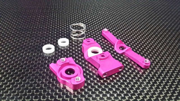 Traxxas 1/16 Mini E-Revo, Mini Slash, Mini Summit Aluminum Steering Assembly - 3 Pcs Set Pink