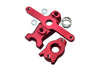 Traxxas 1/16 Mini E-Revo, Mini Slash, Mini Summit Aluminum Steering Assembly - 3 Pcs Set Red