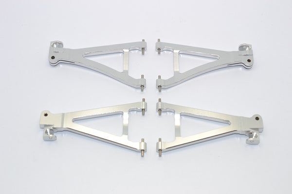 Traxxas 1/16 Mini E-Revo, Mini Summit Aluminum Front + Rear Lower Arms - 2 Prs Set Silver