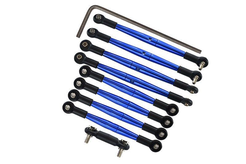 Traxxas 1/16 Mini E-Revo, Mini Summit Aluminum Completed Tie Rod - 9 Pcs Blue