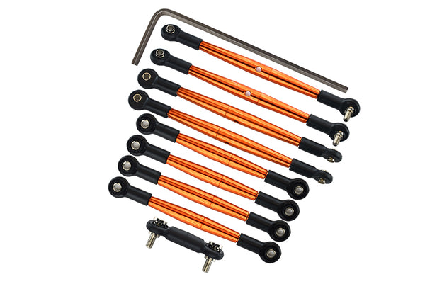 Traxxas 1/16 Mini E-Revo, Mini Summit Aluminum Completed Tie Rod - 9Pcs Orange