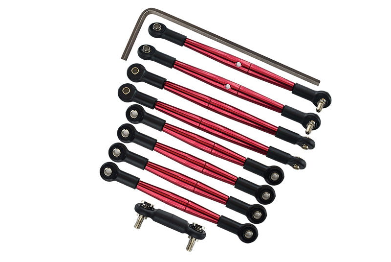 Traxxas 1/16 Mini E-Revo, Mini Summit Aluminum Completed Tie Rod - 9 Pcs Red