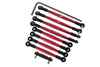 Traxxas 1/16 Mini E-Revo, Mini Summit Aluminum Completed Tie Rod - 9 Pcs Red