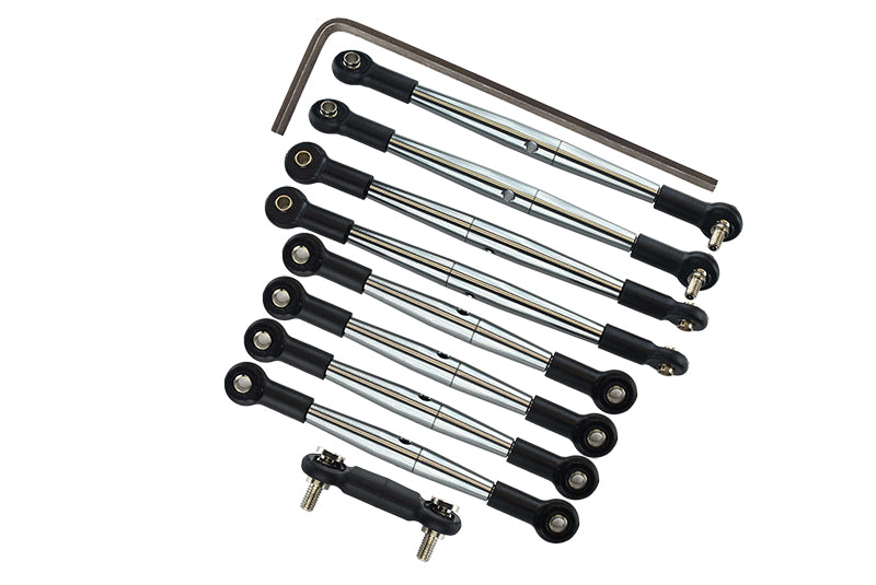 Traxxas 1/16 Mini E-Revo, Mini Summit Aluminum Completed Tie Rod - 9 Pcs Silver