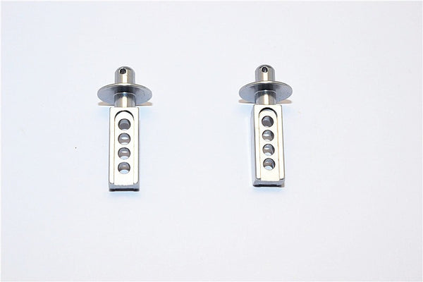 Traxxas 1/16 Mini E-Revo, Mini Slash Aluminum Front Body Post - 1Pr Gray Silver