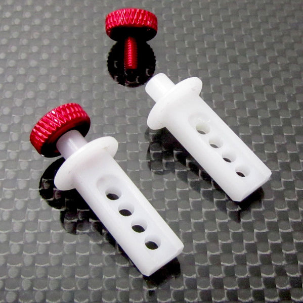 Traxxas 1/16 Mini E-Revo Aluminum Front Modified Body Post Mount With Delrin Body Posts - 1 Set Red