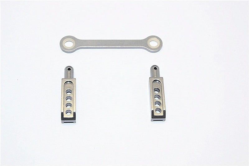 Traxxas 1/16 Mini E-Revo, Mini Slash Aluminum Rear Body Post With Mount - 3Pcs Gray Silver