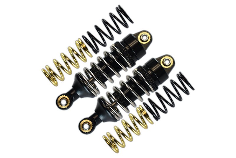 Traxxas 1/16 Mini E-Revo, Mini Slash, Mini Summit Aluminum Front/Rear Adjustable Spring Damper (1.2mm,1.3mm & 1.4mm Coil Springs) With Aluminum Ball Ends - 1Pr Set Black