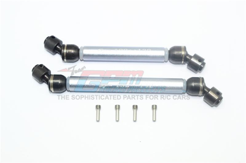 Element Enduro Sendero Trail Truck Upgrade Parts Steel + Aluminium Front CVD Drive Shaft - 1Pr Set Gray Silver