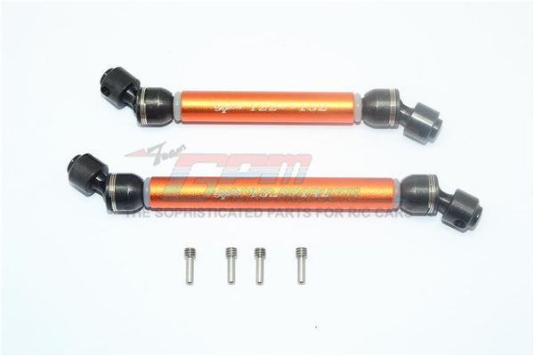Element Enduro Sendero Trail Truck Upgrade Parts Steel + Aluminium Front CVD Drive Shaft - 1Pr Set Orange